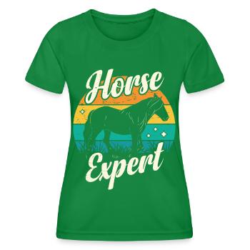 Horse Expert Équitation Écurie Équitation Cavalier - T-shirt sport Femme - vert - Devant - AI Model Female 172 dark (172cm)
