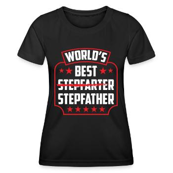 Le meilleur beau-père du monde Beau-père Beau-père Beau-père - T-shirt sport Femme - noir - Devant - AI Model Female 172 light (172cm)