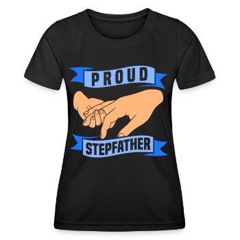 Fier beau-père Beau-père Beau-père Fête des pères - T-shirt sport Femme - noir - Devant - AI Model Female 172 light (172cm)