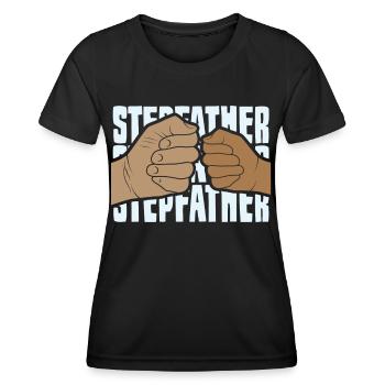Beau-père Beau-père Beau-père Fête des pères - T-shirt sport Femme - noir - Devant - AI Model Female 172 light (172cm)
