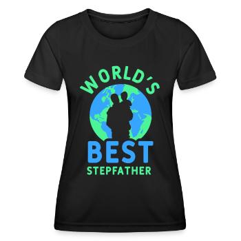 Le meilleur beau-père du monde Beau-père Beau-père Beau-père - T-shirt sport Femme - noir - Devant - AI Model Female 172 light (172cm)