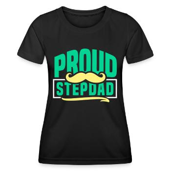 Fier beau-père Beau-père Beau-père Fête des pères - T-shirt sport Femme - noir - Devant - AI Model Female 172 light (172cm)