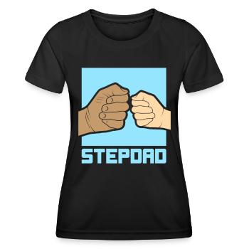 Beau-père Beau-père Beau-père Fête des pères - T-shirt sport Femme - noir - Devant - AI Model Female 172 light (172cm)