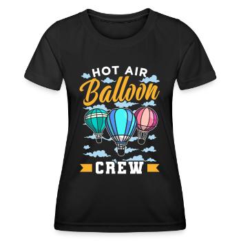 Heißluftballon Besatzung Ballonfahrer Ballonflug - Frauen Funktions-T-Shirt - Schwarz - Vorne - AI Model Female 172 light (172cm)