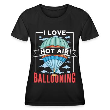 I love hot air ballooning flight hot air balloon - Women's Functional T-Shirt - black - Front - AI Model Female 172 light (172cm)