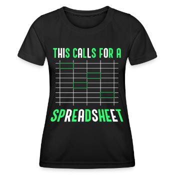 This Requires A Spreadsheet Accountant Table - Women's Functional T-Shirt - black - Front - AI Model Female 172 light (172cm)