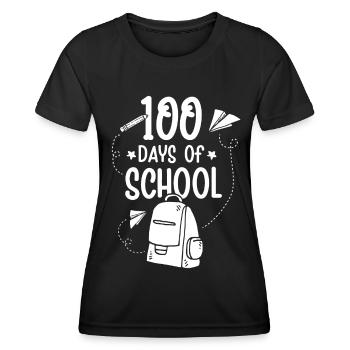 100 jours d’école Dictons Équipe Sweet Funny - T-shirt sport Femme - noir - Devant - AI Model Female 172 light (172cm)