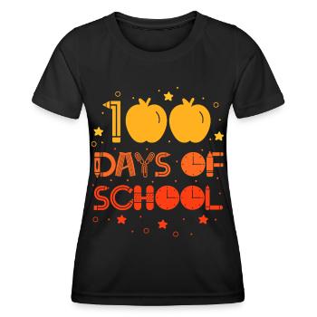 100 jours d’école Dictons Équipe Sweet Funny - T-shirt sport Femme - noir - Devant - AI Model Female 172 light (172cm)