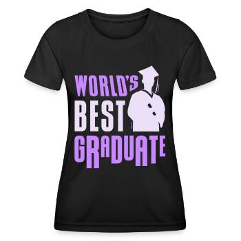 World's Best Graduate Graduation Party Graduates - Women's Functional T-Shirt - black - Front - AI Model Female 172 light (172cm)