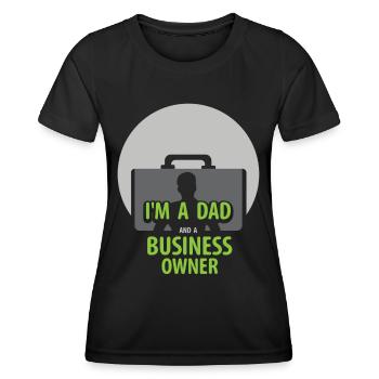 Ich Bin Ein Vater Und Ein Geschäftsinhaber CEO - Frauen Funktions-T-Shirt - Schwarz - Vorne - AI Model Female 172 light (172cm)