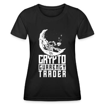 Cryptocurrency Trader Trader Crypto Crypto - T-shirt sport Femme - noir - Devant - AI Model Female 172 light (172cm)
