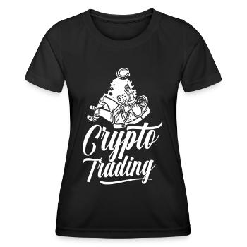Krypto Handel Crypto Trader Traden Trading - Frauen Funktions-T-Shirt - Schwarz - Vorne - AI Model Female 172 light (172cm)