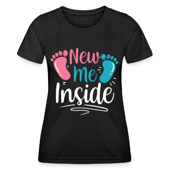 The New Me Inside Sweet Baby Inside Pregnant - Women's Functional T-Shirt - black - Front - AI Model Female 172 light (172cm)