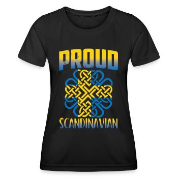 Fier Scandinave Suédois Scandinavie Nordique - T-shirt sport Femme - noir - Devant - AI Model Female 172 light (172cm)