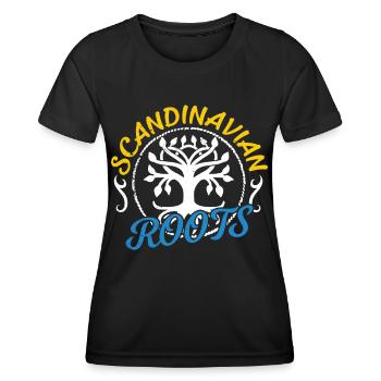 Racines scandinaves Scandinavie suédoise - T-shirt sport Femme - noir - Devant - AI Model Female 172 light (172cm)