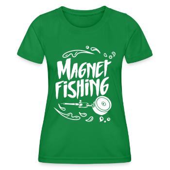 Magnetfischen Magnet Magnetfischer - Frauen Funktions-T-Shirt - Kelly Green - Vorne - AI Model Female 172 dark (172cm)