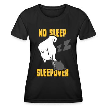 Pas de sommeil Nuit Party Nuitée Douce - T-shirt sport Femme - noir - Devant - AI Model Female 172 light (172cm)