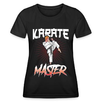 Maître de Karaté Arts Martiaux Combattant Arts Martiaux - T-shirt sport Femme - noir - Devant - AI Model Female 172 light (172cm)