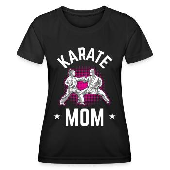 Karaté Mère Arts Martiaux Combattant d’Arts Martiaux - T-shirt sport Femme - noir - Devant - AI Model Female 172 light (172cm)