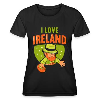 I love Ireland Irish St. Patrick's Day - Women's Functional T-Shirt - black - Front - AI Model Female 172 light (172cm)