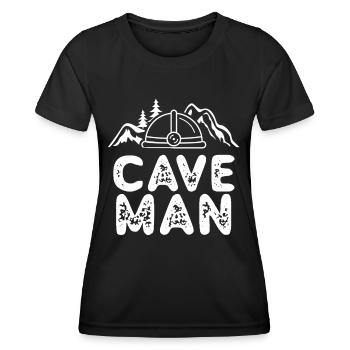 Caveman Cave Man Cave Cave Cave Randonnée - T-shirt sport Femme - noir - Devant - AI Model Female 172 light (172cm)