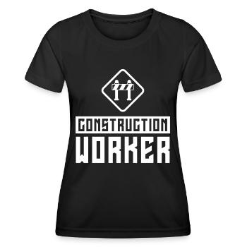 Construction Worker Construction Teamwork Construction Site Team - Women's Functional T-Shirt - black - Front - AI Model Female 172 light (172cm)