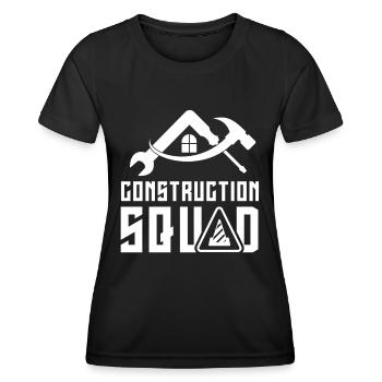 Construction team Teamwork Construction Team Construction site Construction workers - Women's Functional T-Shirt - black - Front - AI Model Female 172 light (172cm)