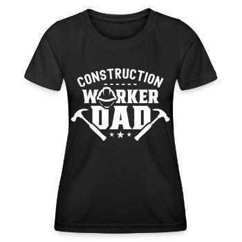 Travailleur de la construction Père Travail d’équipe Équipe de chantier de construction - T-shirt sport Femme - noir - Devant - AI Model Female 172 light (172cm)