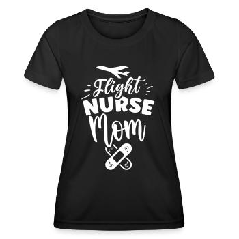 Flight Nurse Mama Flight Doctor Flight Nurse - Women's Functional T-Shirt - black - Front - AI Model Female 172 light (172cm)