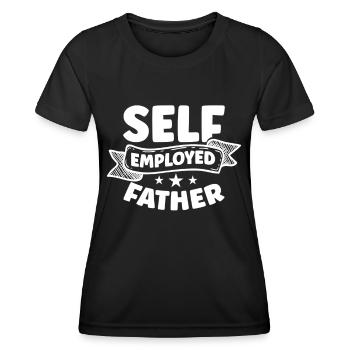 Self-employed father Freelancer Self-employed - Women's Functional T-Shirt - black - Front - AI Model Female 172 light (172cm)