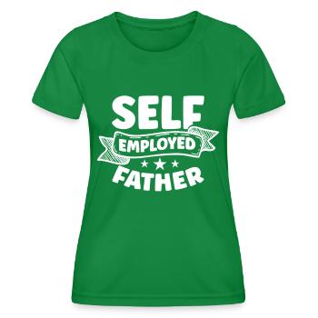 Self-employed father Freelancer Self-employed - Women's Functional T-Shirt - kelly green - Front - AI Model Female 172 dark (172cm)