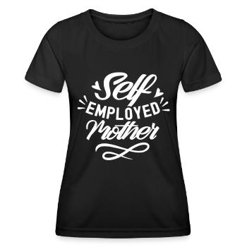 Self-employed mother Self-employed freelancer - Women's Functional T-Shirt - black - Front - AI Model Female 172 light (172cm)