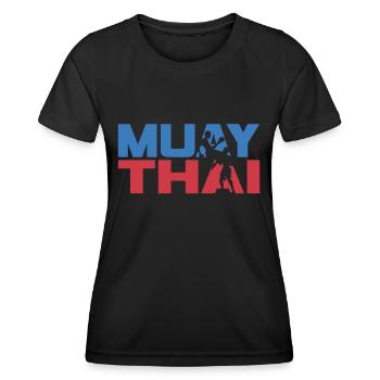Muay Thai Arts Martiaux Arts Martiaux Combattant - T-shirt sport Femme - noir - Devant - AI Model Female 172 light (172cm)