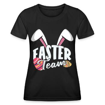 Équipe de Pâques Lapin de Pâques Pâques Pâques Pâques Pâques - T-shirt sport Femme - noir - Devant - AI Model Female 172 light (172cm)