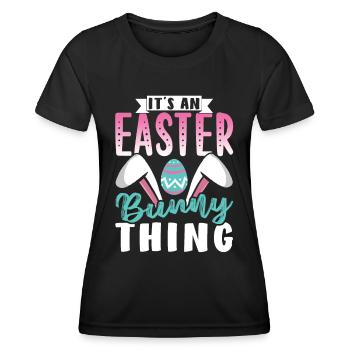 Es Ist Eine Osterhasensache Osterfest Ostern - Frauen Funktions-T-Shirt - Schwarz - Vorne - AI Model Female 172 light (172cm)
