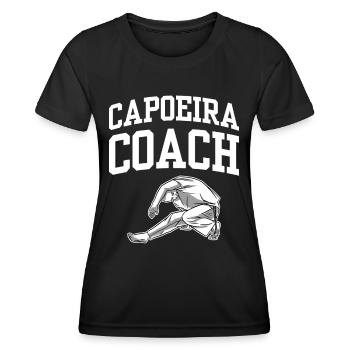 Entraîneur de Capoeira Hobby Arts Martiaux Brésiliens - T-shirt sport Femme - noir - Devant - AI Model Female 172 light (172cm)