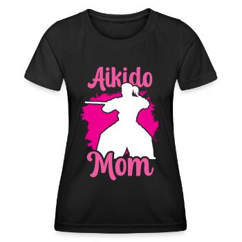 Aïkido Mère Arts Martiaux Combattant Arts Martiaux Arts Martiaux - T-shirt sport Femme - noir - Devant - AI Model Female 172 light (172cm)