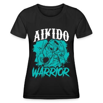 Aikido Warrior Martial Arts Fighter Martial Arts - Women's Functional T-Shirt - black - Front - AI Model Female 172 light (172cm)