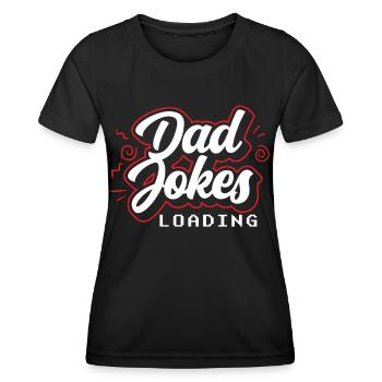 Papa Blague Papa Blague Père Blagues - T-shirt sport Femme - noir - Devant - AI Model Female 172 light (172cm)