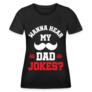 Papa Blague Papa Blagues Père - T-shirt sport Femme - noir - Devant - AI Model Female 172 light (172cm)