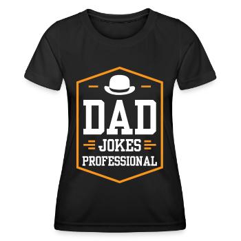 Papa Blague Papa Blague Père Blagues - T-shirt sport Femme - noir - Devant - AI Model Female 172 light (172cm)