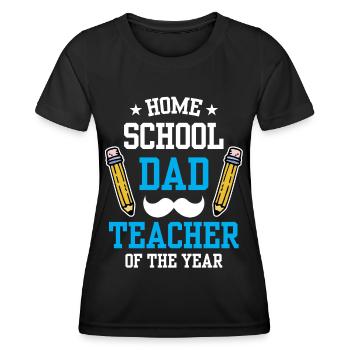 Homeschool Papa Enseignant de l’année Homeschooling - T-shirt sport Femme - noir - Devant - AI Model Female 172 light (172cm)