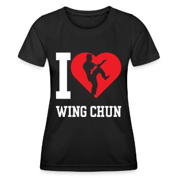 I love Wing Chun Trainer Martial Arts Martial Arts - Women's Functional T-Shirt - black - Front - AI Model Female 172 light (172cm)