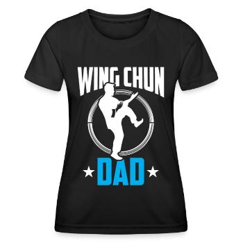 Wing Chun Vater Kampfsport Kampfkunst Trainer - Frauen Funktions-T-Shirt - Schwarz - Vorne - AI Model Female 172 light (172cm)