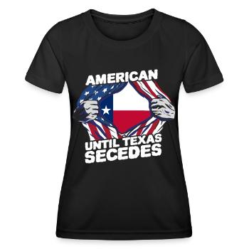 Amerikaner Bis Zur Abspaltung Von Texas Texaner - Frauen Funktions-T-Shirt - Schwarz - Vorne - AI Model Female 172 light (172cm)