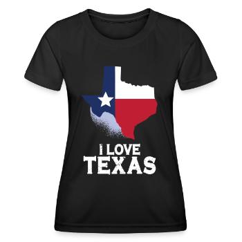 J’adore la fierté texane des dictons texans - T-shirt sport Femme - noir - Devant - AI Model Female 172 light (172cm)