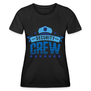 Sécurité du personnel de sécurité Videur de sécurité - T-shirt sport Femme - noir - Devant - AI Model Female 172 light (172cm)