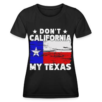 Californie Texas Texans Texan Pride Dictons - T-shirt sport Femme - noir - Devant - AI Model Female 172 light (172cm)