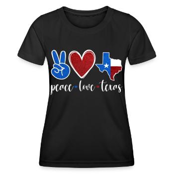Paix Amour Texas Pride Texan Texan - T-shirt sport Femme - noir - Devant - AI Model Female 172 light (172cm)