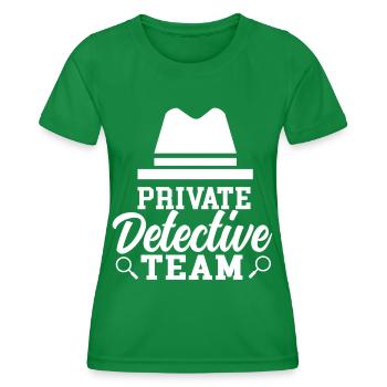 Privatdetektiv Team Privatdetektei Privat - Frauen Funktions-T-Shirt - Kelly Green - Vorne - AI Model Female 172 dark (172cm)